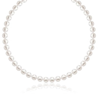 14k Yellow Gold Necklace with White Freshwater Cultured Pearls (6.0mm to 6.5mm)