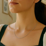 14k White Gold Machine Rope Chain (1.20 mm) thumbnail 4