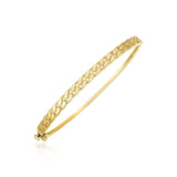 14k Yellow Gold High Polish Cuban Chain Link Bangle (4.60 mm) thumbnail 1
