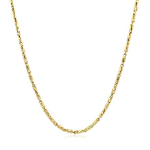 Load image into Gallery viewer, Diamond Cut Fancy Links Pendant Chain in Yellow Gold (1.50 mm)