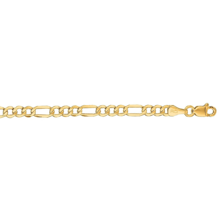 14k Yellow Gold Lite Figaro Chain (3.70 mm)