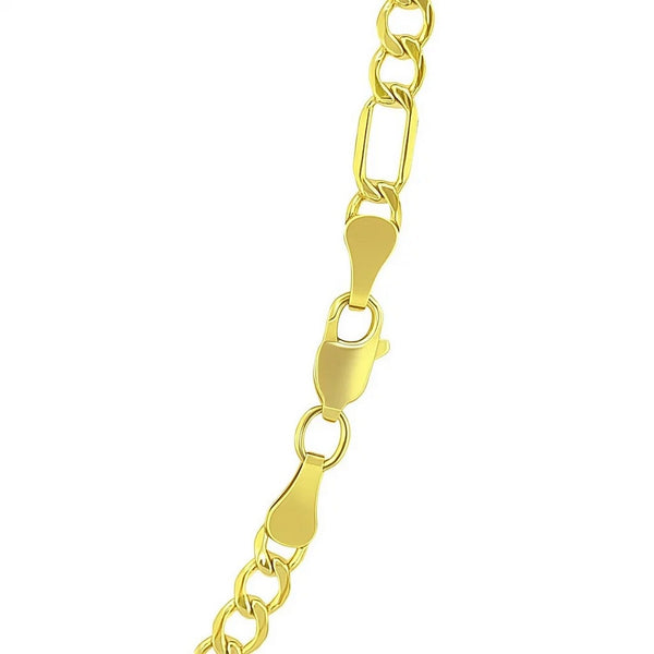 14k Yellow Gold Lite Figaro Chain (3.70 mm)