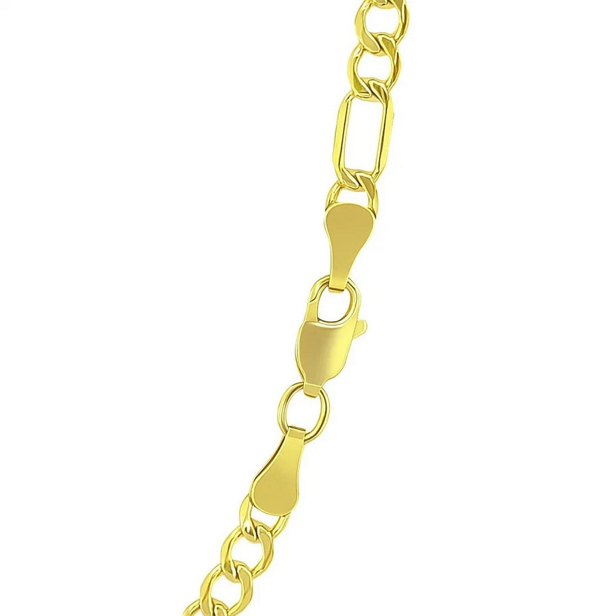 14k Yellow Gold Lite Figaro Chain (3.70 mm)