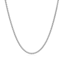 Load image into Gallery viewer, 14k White Gold Round Wheat Chain (1.50 mm)