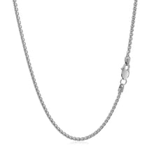 Load image into Gallery viewer, 14k White Gold Round Wheat Chain (1.50 mm)