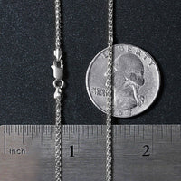 14k White Gold Round Wheat Chain (1.5 mm)