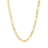 10K Yellow Gold Solid Figaro Chain (3.70 mm) thumbnail 2