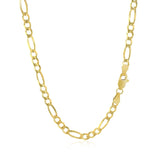 10K Yellow Gold Solid Figaro Chain (3.70 mm) thumbnail 3