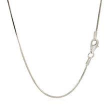 Load image into Gallery viewer, Rhodium Plated Sterling Silver Snake Style Chain (1.20 mm)