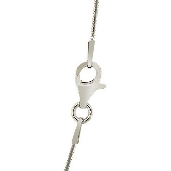 Rhodium Plated Sterling Silver Snake Style Chain (1.20 mm)