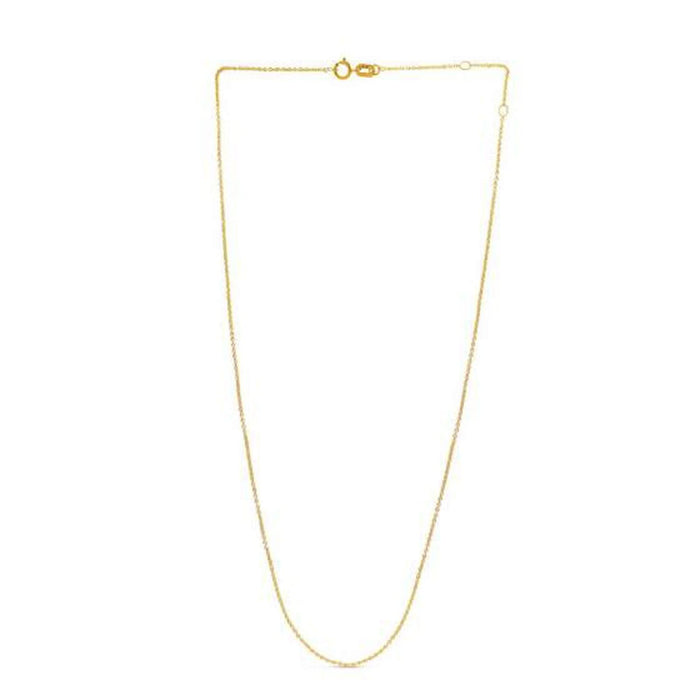 Adjustable Cable Chain in 14k Yellow Gold (0.97 mm)