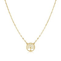14K Yellow Gold Tree of Life Necklace