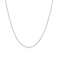 14k White Gold Diamond-Cut Bead Chain (1.10 mm)