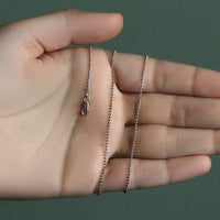 14k White Gold Diamond-Cut Bead Chain (1.10 mm)