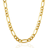 10K Yellow Gold Solid Figaro Chain (6.60 mm) thumbnail 2