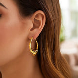 Large Heart Hoop Earrings in 14K Yellow Gold thumbnail 2