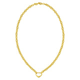 14K Yellow Gold Heart Lock Charm Necklace (5.80 mm) thumbnail 1