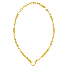 14K Yellow Gold Heart Lock Charm Necklace (5.80 mm)