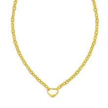14K Yellow Gold Heart Lock Charm Necklace (5.80 mm)