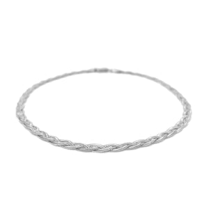 14k White Gold Braided Bracelet  (3.50 mm)