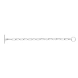 Sterling Silver Rhodium Plated Paperclip Toggle Bracelet (10.20 mm) thumbnail 3
