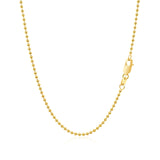 18k Yellow Gold Bead Chain 1.5mm (1.50 mm) thumbnail 3