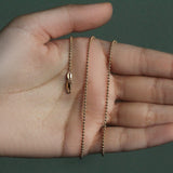 18k Yellow Gold Bead Chain 1.5mm (1.50 mm) thumbnail 8