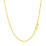 14K yellow gold diamond-cut alternating bead chain, 1.30 mm width thumbnail 1