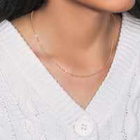 14k Yellow Gold Diamond-Cut Bead Chain (1.10 mm)