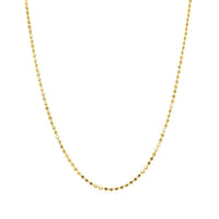 14k Yellow Gold Diamond-Cut Bead Chain (1.10 mm)