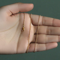 14k Yellow Gold Diamond-Cut Bead Chain (1.10 mm)