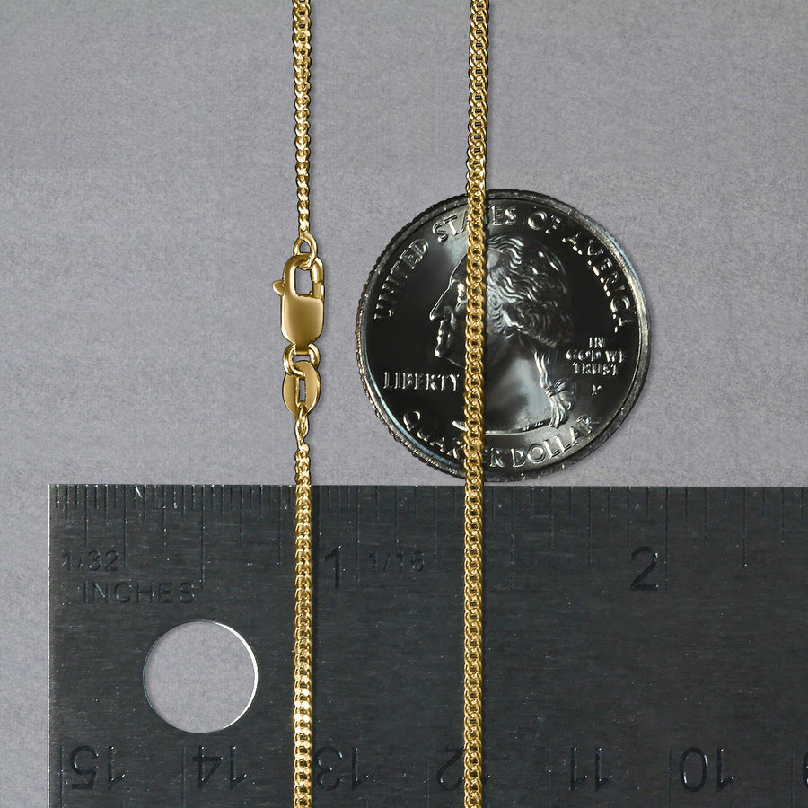 14k Yellow Gold Gourmette Chain (1.40 mm)