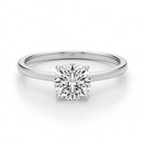 1 Carat Cushion Lab Grown IGI G/VS1 Diamond Solitaire Ring in 10K White Gold thumbnail 3