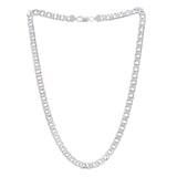 Sterling Silver Rhodium Plated Flat Miami Cuban Chain (7.80 mm) thumbnail 3