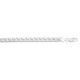Sterling Silver Rhodium Plated Flat Miami Cuban Chain (7.80 mm) thumbnail 4