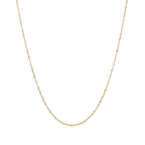 10k Yellow Gold Singapore Chain 0.8mm (0.80 mm)