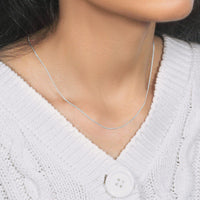 14k White Gold Round Wheat Chain (1.00 mm)
