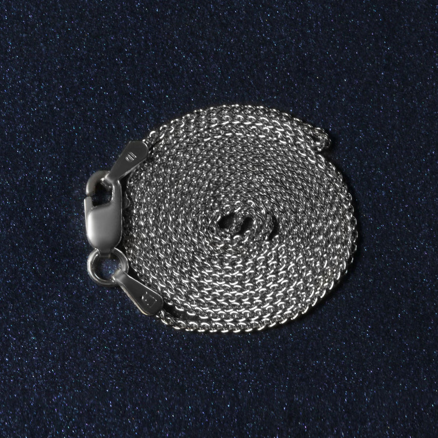 14k White Gold Round Wheat Chain (1.00 mm)