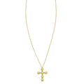 14K yellow gold cable chain necklace with closed oval links