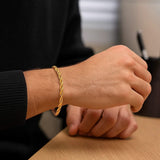 10k Yellow Gold Lite Rope Bracelet (5.00 mm) thumbnail 2