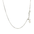 10K white gold cable chain 0.9mm with adjustable clasp