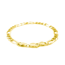 Load image into Gallery viewer, 14k Yellow Gold Solid Figaro Bracelet (6.00 mm)