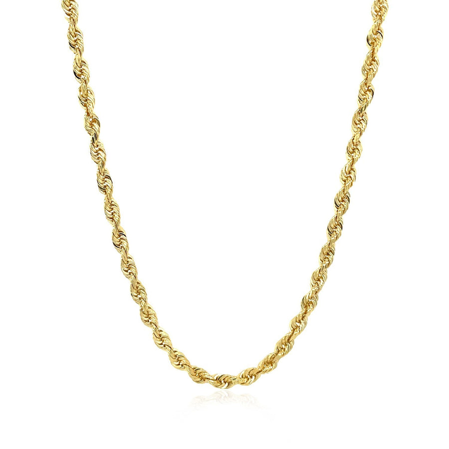 10k Yellow Gold Solid Diamond Cut Rope Chain (1.40 mm)