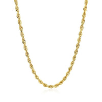 10k Yellow Gold Solid Diamond Cut Rope Chain (1.40 mm)