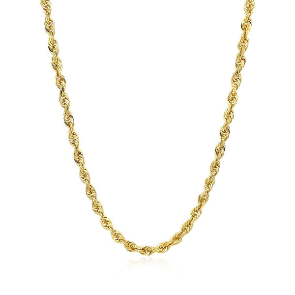 10k Yellow Gold Solid Diamond Cut Rope Chain (1.40 mm)