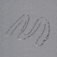 14k White Gold Solid Figaro Chain (1.90 mm)