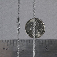 14k White Gold Solid Figaro Chain (1.90 mm)
