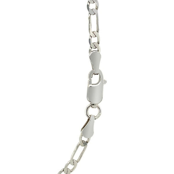14k White Gold Solid Figaro Chain (1.90 mm)