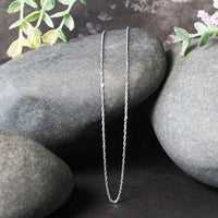 14k White Gold Singapore Chain (1.10 mm)
