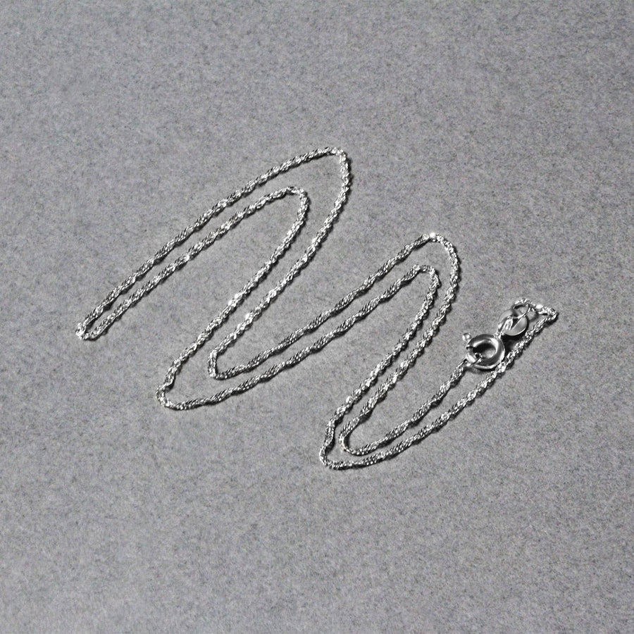 14k White Gold Singapore Chain (1.10 mm)